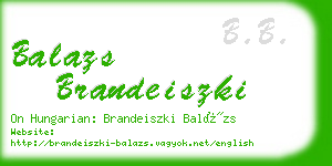 balazs brandeiszki business card